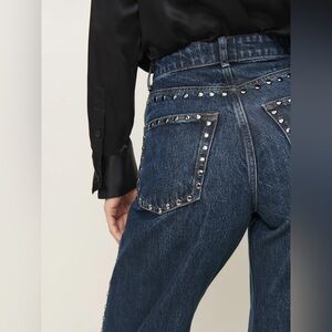 Reformation Studded Blue Jeans